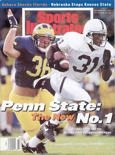 Freddie Scott II on the cover of Sports Illustrated — Penn State, October 1994